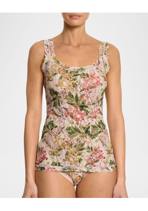 Floral-Print Signature Lace Camisole