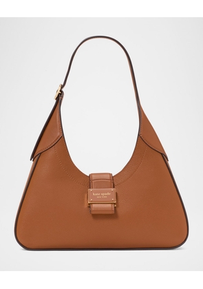 nouveau pebbled leather shoulder bag