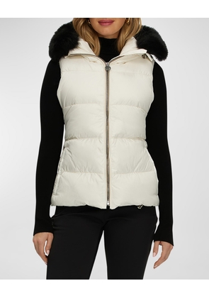 Apres-Ski Vest With Detachable Toscana Lamb Shearling Hood Trim