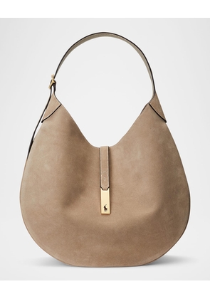 Small Suede & Leather Shoulder Bag