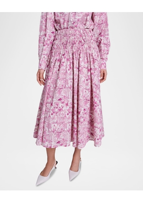 Junnalou Paris Toile de Jouy Midi Skirt