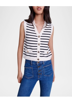 Melisse Striped Knit Vest