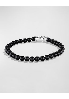 Men's Spiritual Beads Bracelet with Silver, 6mm