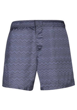 Missoni Chevron Pattern Blue Boxer Shorts