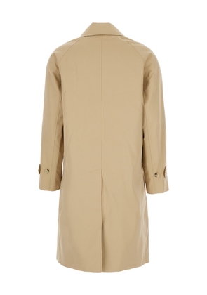 Burberry camden Beige Single-breasted Trench Coat In Cotton Woman