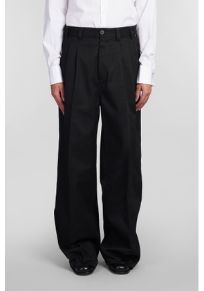 Maison Margiela Pants In Black Cotton