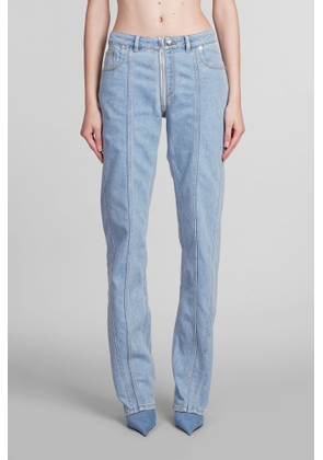 Mugler Jeans In Blue Denim