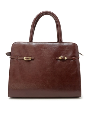 Roberto Del Carlo Brown Leather Bag