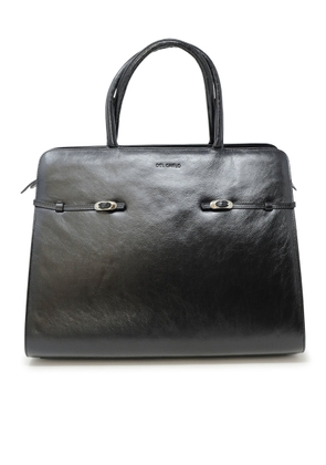 Roberto Del Carlo Black Leather Bag