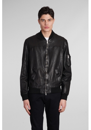 DFour Leather Jacket In Black Leather