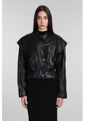 IRO Yukito Biker Jacket In Black Leather