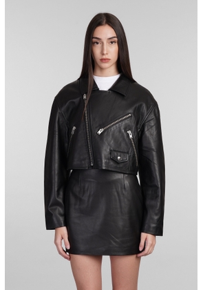 IRO Castilli Biker Jacket In Black Leather