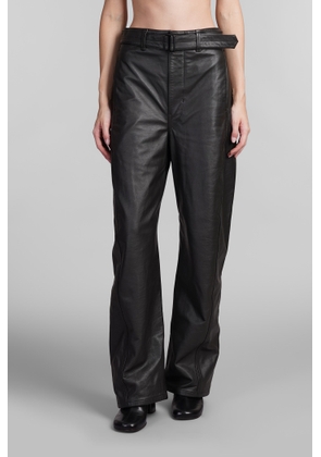 Lemaire Pants In Brown Leather