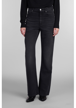 Isabel Marant Belvira Jeans In Black Cotton