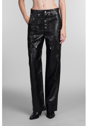 Marant Étoile Ariete Pants In Black Polyuretan