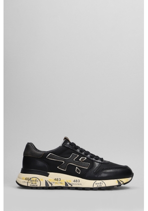 Premiata Mick Sneakers In Black Leather And Fabric