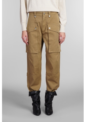 Marant Étoile Jannick Pants In Khaki Cotton