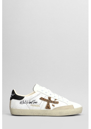 Premiata Steven Sneakers In White Leather