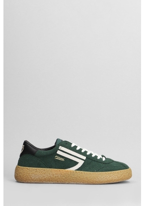 Puraai Sneakers In Green Suede