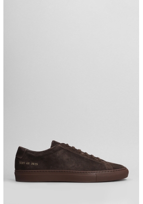 Common Projects Original Achilles Sneakers In Brown Suede