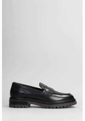 Julie Dee Loafers In Black Leather