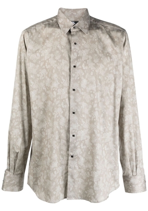 Karl Lagerfeld floral-print long-sleeve shirt - Neutrals