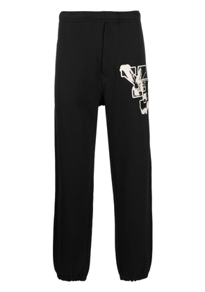 Y-3 logo-print track pant - Black