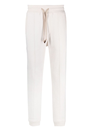 Brunello Cucinelli drawstring cotton track pants - Neutrals