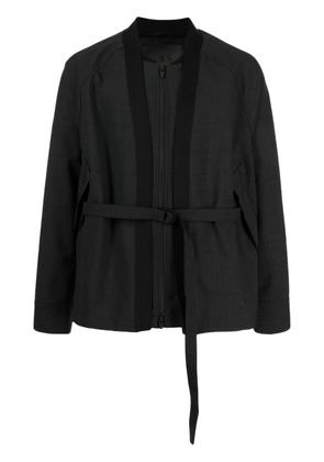 CROQUIS belted hybrid jacket - Black