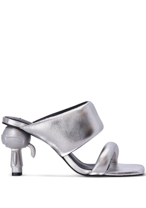 Karl Lagerfeld Ikon leather mules - Silver