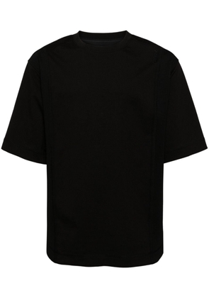 CROQUIS round-neck cotton-blend T-shirt - Black