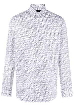 Karl Lagerfeld logo-print long-sleeve shirt - White