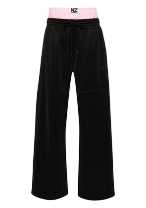 Natasha Zinko double-waist wide-leg trousers - Black