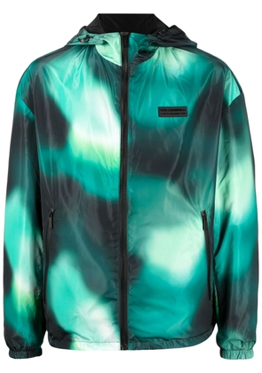 Karl Lagerfeld tie-dye reversible windbreaker - Green