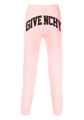 Givenchy logo-embroidered cotton track pants - Pink