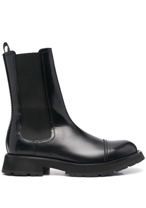 Alexander McQueen polished leather Chelsea boots - Black