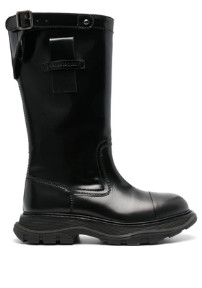 Alexander McQueen mid-calf leather boots - Black