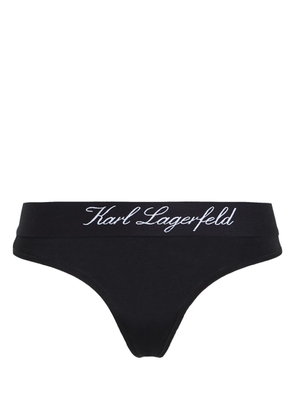 Karl Lagerfeld Hotel Karl low-rise thong - Black