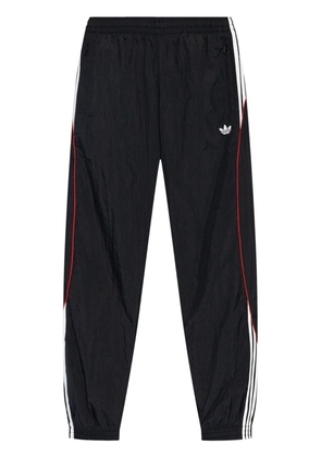 adidas Trefoil stripe-detail track pants - Black