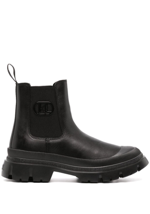 Karl Lagerfeld leather ankle boots - Black