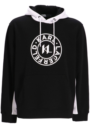 Karl Lagerfeld logo print hoodie - Black