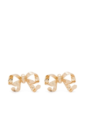 Self-Portrait bow earrings - Gold