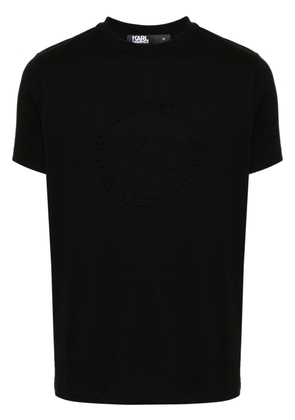 Karl Lagerfeld embossed-logo cotton T-shirt - Black