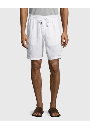 Baie Solid Linen Cargo Shorts