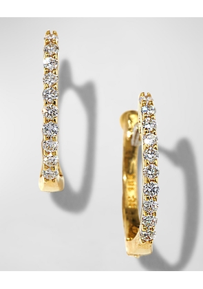 Pave Diamond Horseshoe Earrings