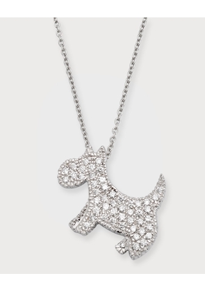 18k Diamond Scottie Dog Pendant Necklace