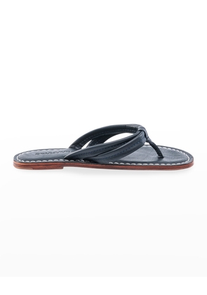 Miami Leather Slide Sandals