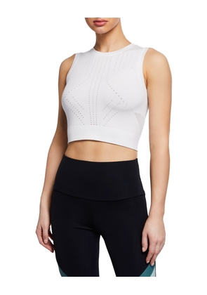 Infinity Crop Sleeveless Mesh Active Top