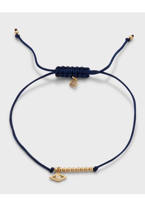 Diamond Evil Eye Pull-Cord Bracelet