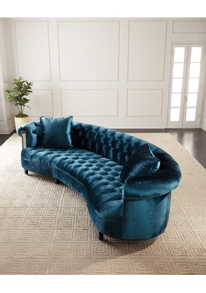 Rebecca Glam Mirrored Sofa, 122'